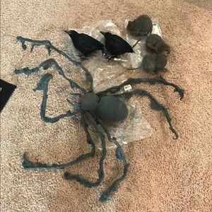 **SOLD***Cloth Spider, Black Crow, & Brown Rat Bundle 6pcs